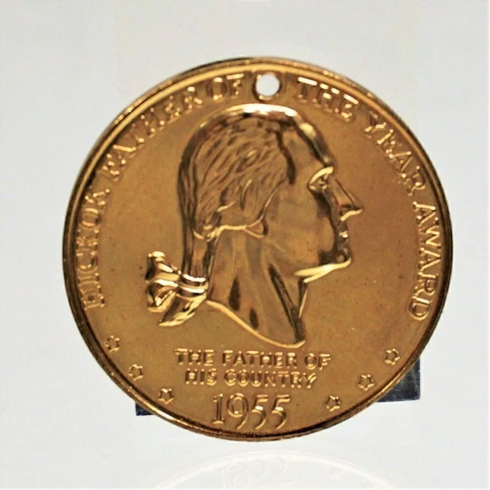 1955 Hickok Father of the Year Award Lifetime Good Luck To Dad George Washington